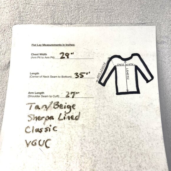 Levi's Sherpa Lined Shirt Jacket Shacket Mens 3XL Khaki Tan Workwear Classic - Picture 15 of 15